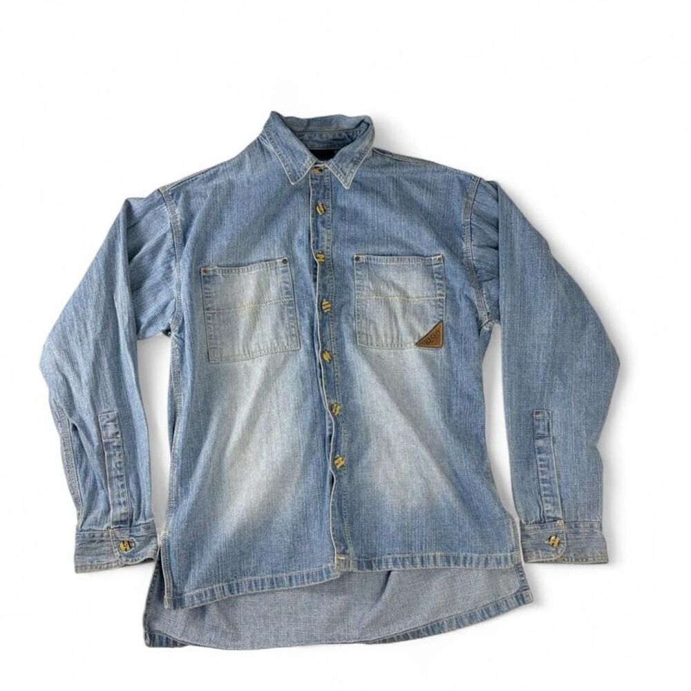 Vintage Ice City light wash denim button-up